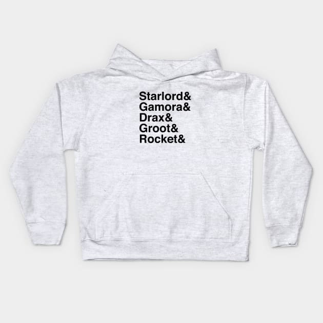 Helvetica Guardians Kids Hoodie by Woah_Jonny